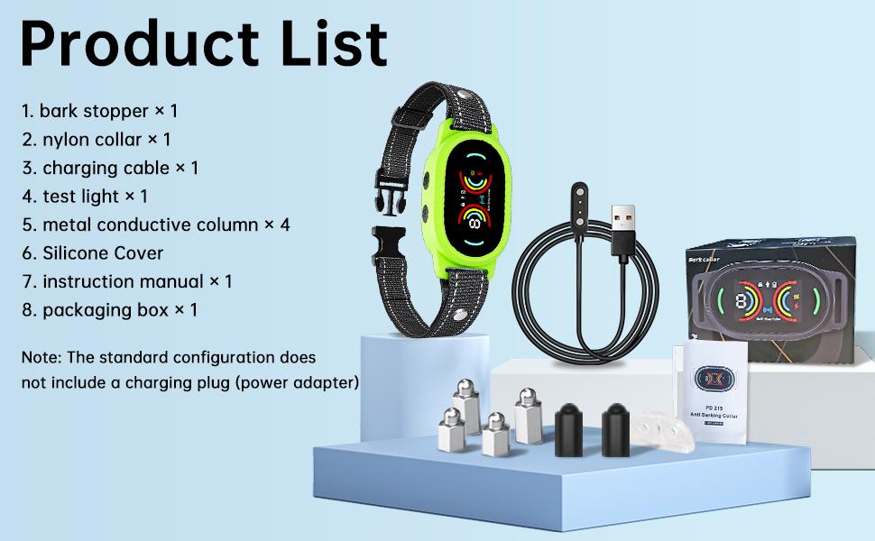 Smoothway Dog Bark Collar, Smart Anti False Triggering AI Chip, IP67 Waterproof Rechargeable Anti Bark Collar with Adjustable Sensitivity, Perfect for Small Large Dogs (Green) Smoothway Dog Bark Collar, Smart Anti False Triggering AI Chip, IP67 Waterproof Rechargeable Anti Bark Collar with Adjustable Sensitivity, Perfect for Small Large Dogs (Green)