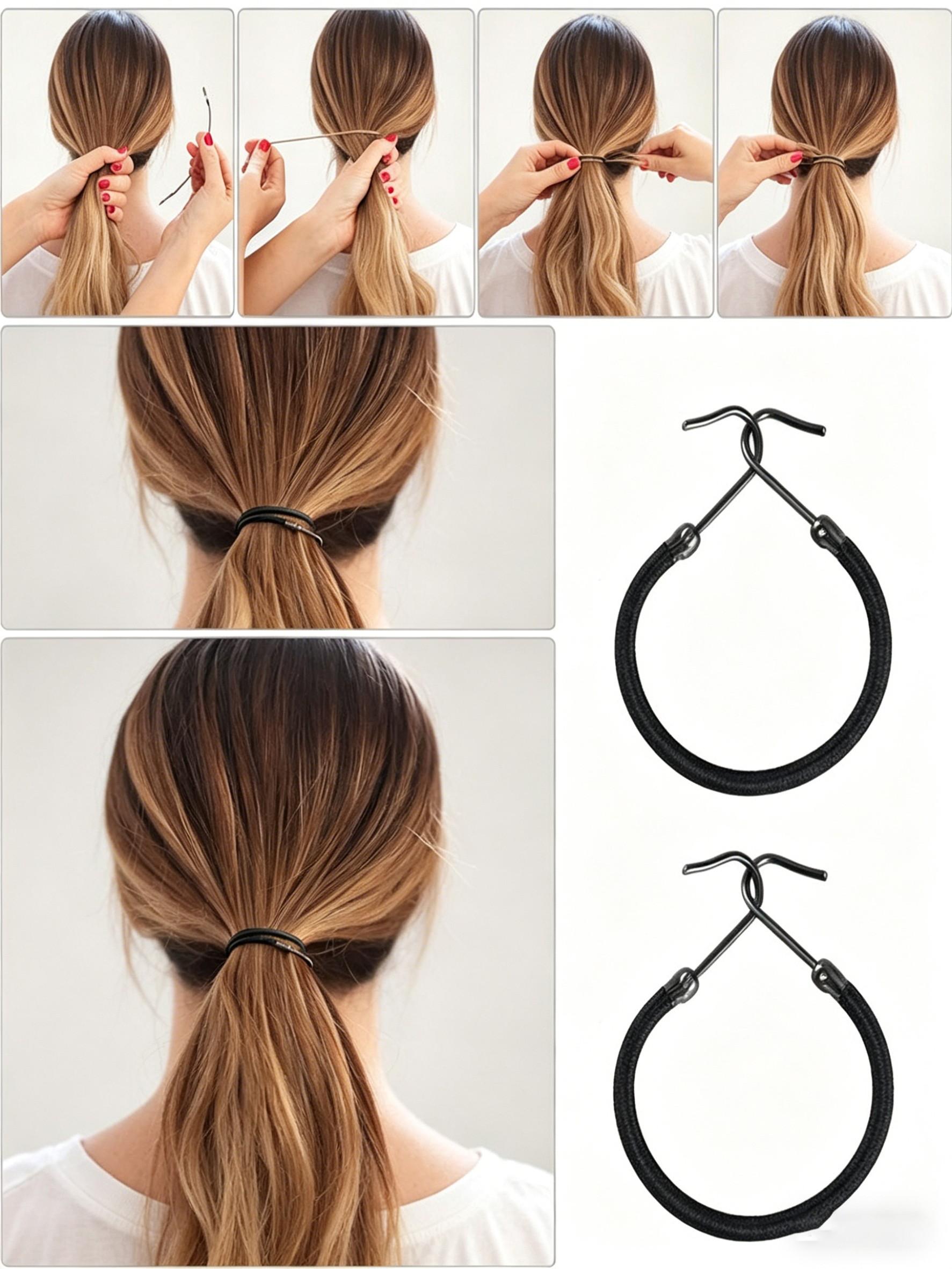 10-Pack Dual Hook Hair Pins, Options, Braiding Styling Tool, Professional Salon Hair Accessories