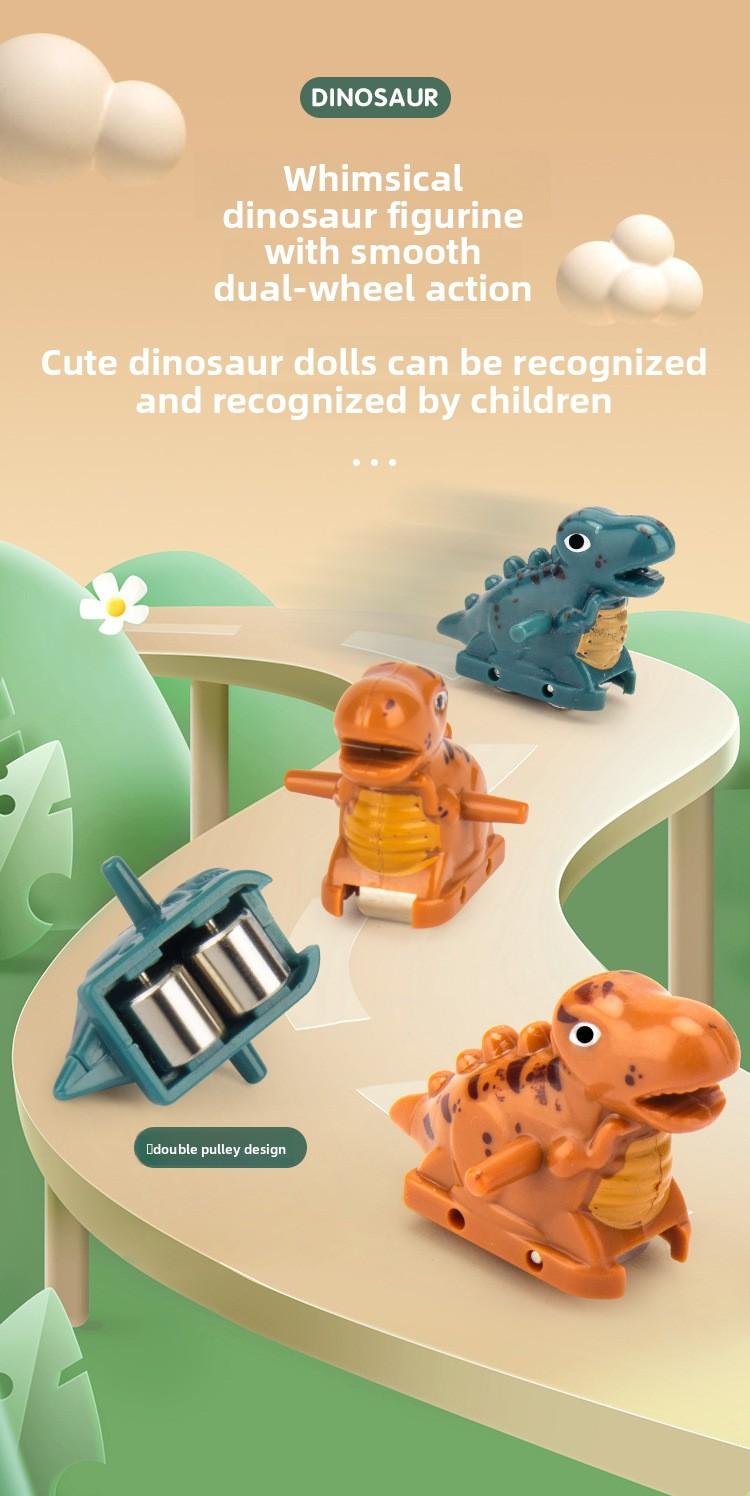 Automatic Stair-Climbing Single-Track Electric Dinosaur Assembly Track Slide Adventure Toy for Children