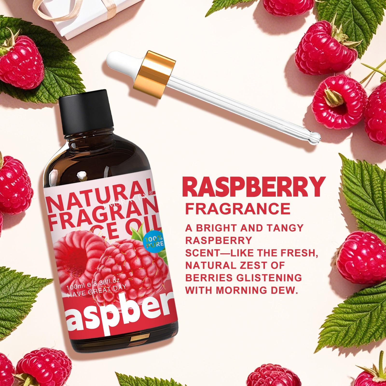 100ML Raspberry Scented Essential Oils, Alcohol-Free Long-Lasting Fragrance Scent Diffuser, Car Air Freshener, Body Massage, Home Decor, Holiday Gift