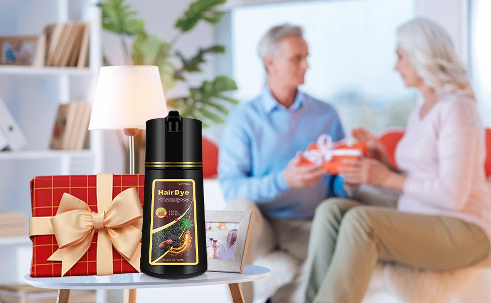 Natural Hair Color Shampoo for Gray Coverage, Instant Red Hair Dye Shampoo 3 in 1, Shampoo Hair Dye Works in Minutes, Red Hair Shampoo, Shampoo Para Canas for Women and Men Haircare