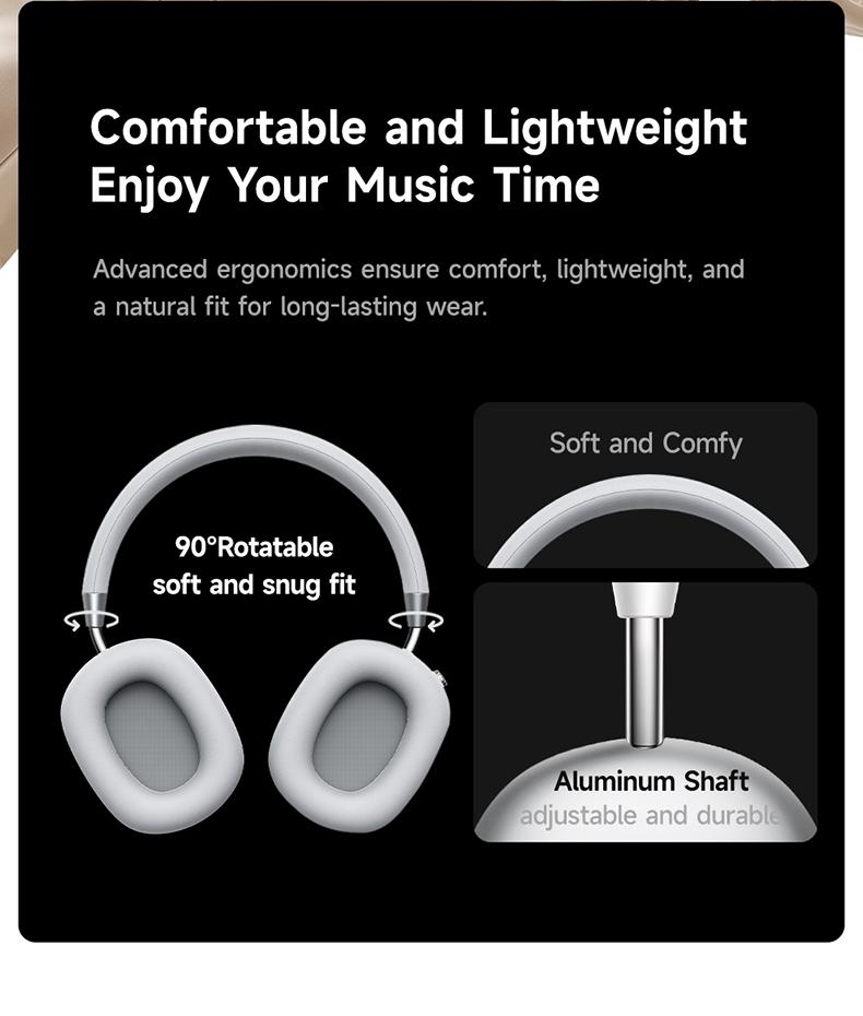 【Live broadcast exclusive】Picun F5 Wireless ANC Gym Headphones, -35dB noise cancellation headphones, Bluetooth 5.4 Low-Latency, Hi-Fi Audio, Personalized APP, Customizable EQ, comfortable for traveling and working, lightweight headset