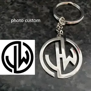 Custom Logo Keychain Stainless Steel Personalized Emblem Pendant Keychains House & Friendship & Pet Decorative Key Jewelry Gifts
