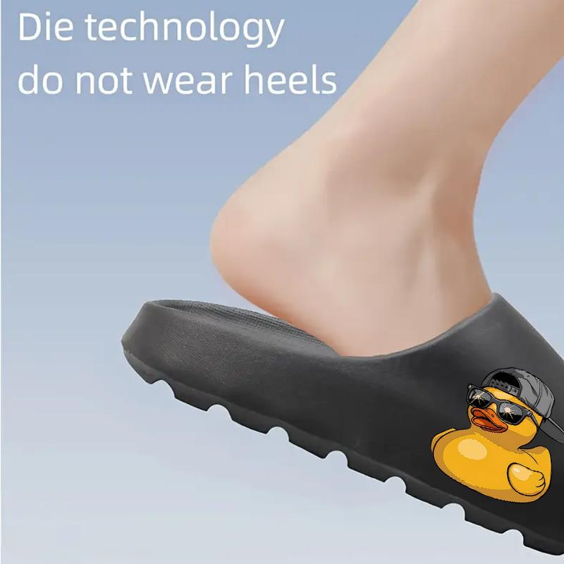 Hip Hop Rubber Duck Slippers for Men Women Kids Cool Cartoon Duck Design Comfortable Non Slip Home Slippers Funny Animal Beach Slides Casual Summer Sandals Lightweight Indoor Outdoor Shoes