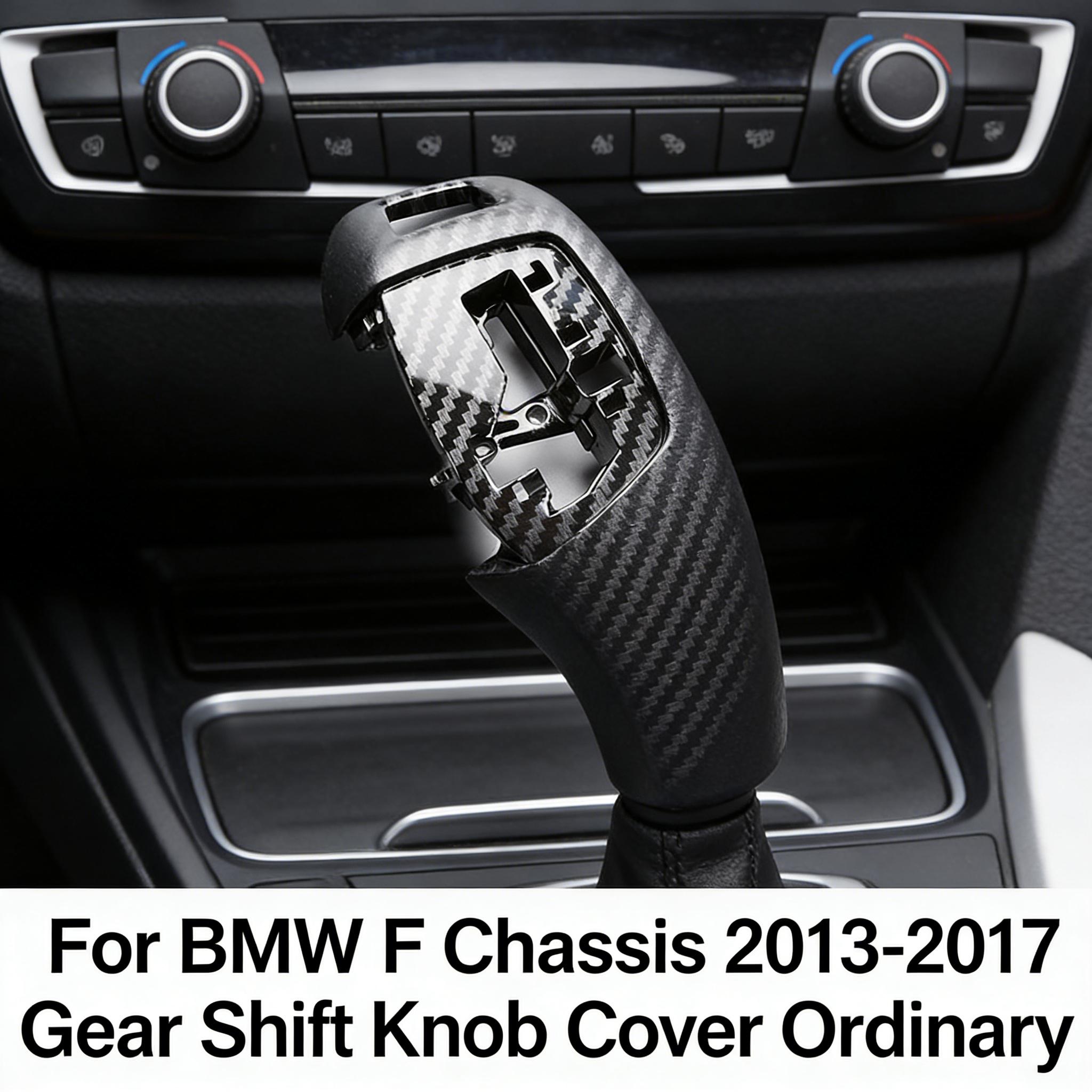 Carbon Fiber Pattern Gear Shift Knob Cover for BMW F Chassis 3 4 5 6 7 Series F30 F10 F31 F32 F33 F34 F36 F07 F11 F06 F12 F14 Interior Trim