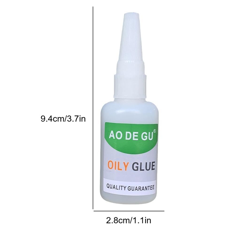 High-Strength Oily Super Glue, 20g Multi-Surface Adhesive for Wood, Metal, Ceramic, Leather, Instant Glue for Resin, Ceramic, Metal, Glass