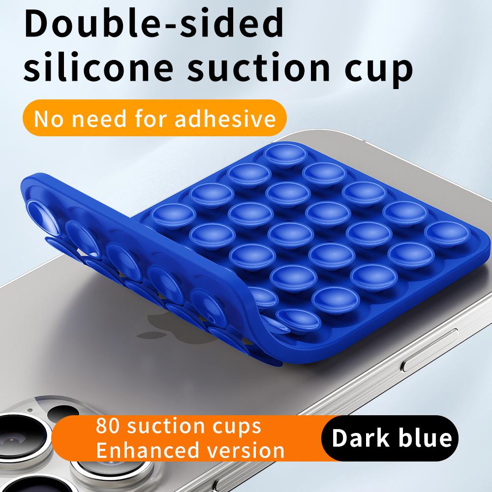 HISTORYOO Silicone Suction Cup Phone Case Mount Sticky Double Sided Phone Grip on Glass Metal Plastic For Phone, For Case, Hands-Free Vacuum Grip Holder for iPhone & Android, Phone Accessory for Selfies and Videos, Removable