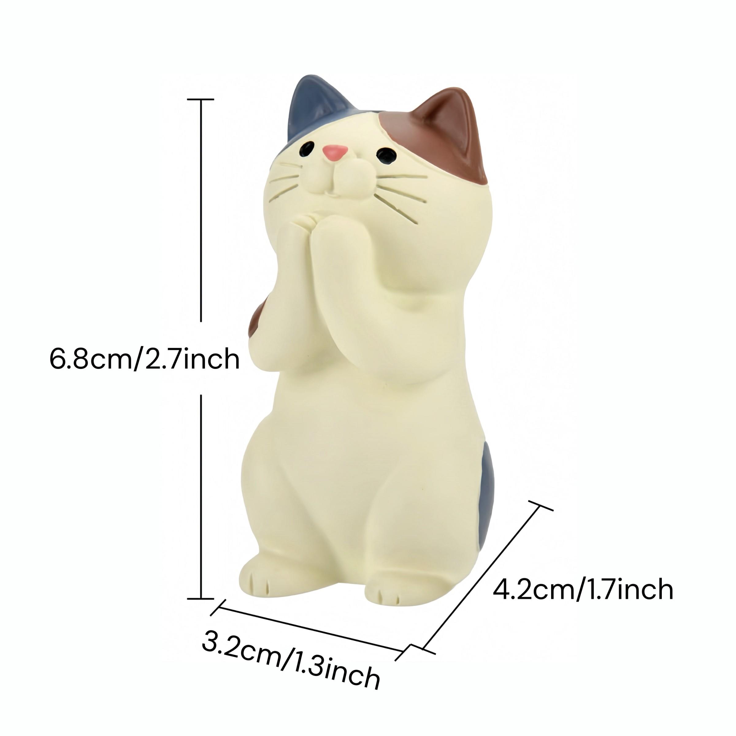 Cute Cat Design Charm Glasses Holder, 1 Count/10pcs Resin Ornament Eyeglass Glasses Holder, Creative Desktop Decoration for Home Living Room & Office & Coffee Shop