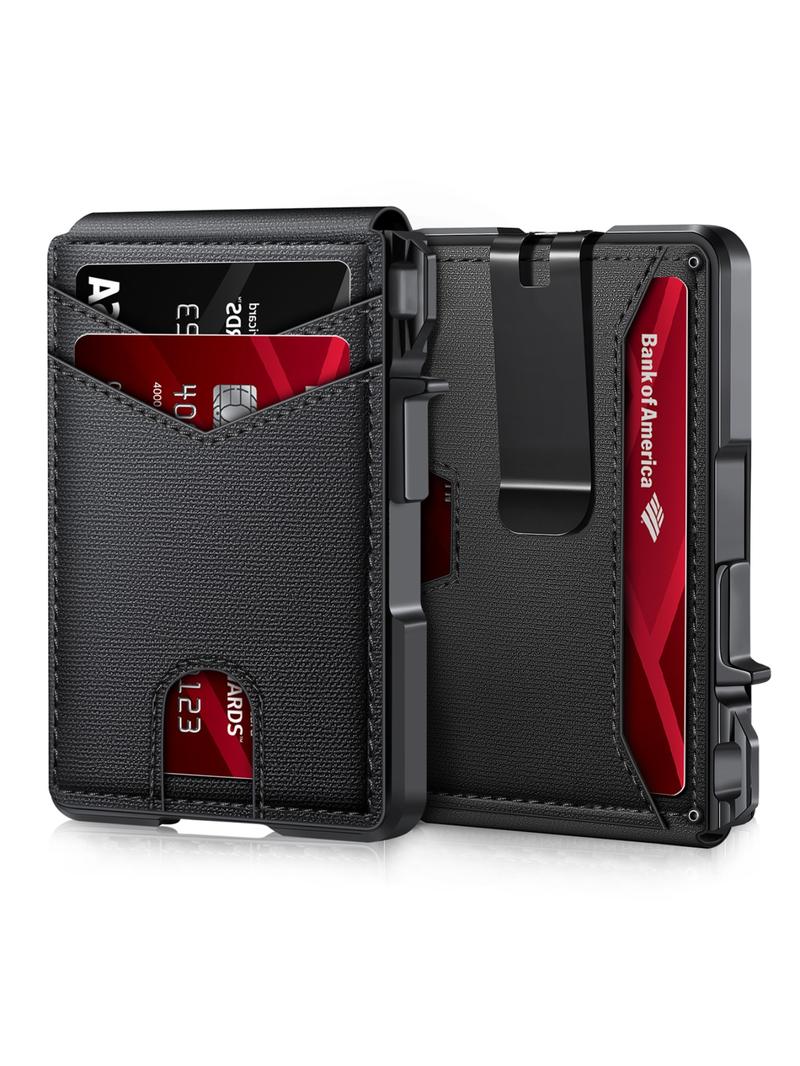 Men's Business Style Minimalist Card Holder, Rfid Card Slots, Magnetic Closure Card Holder Organizer, with Rfid Blocking, Multi Card Slot Wallet for Men for Daily Use Men's Business Style Minimalist Card Holder, Rfid Card Slots, Magnetic Closure Card Holder Organizer, with Rfid Blocking, Multi Card Slot Wallet for Men for Daily Use