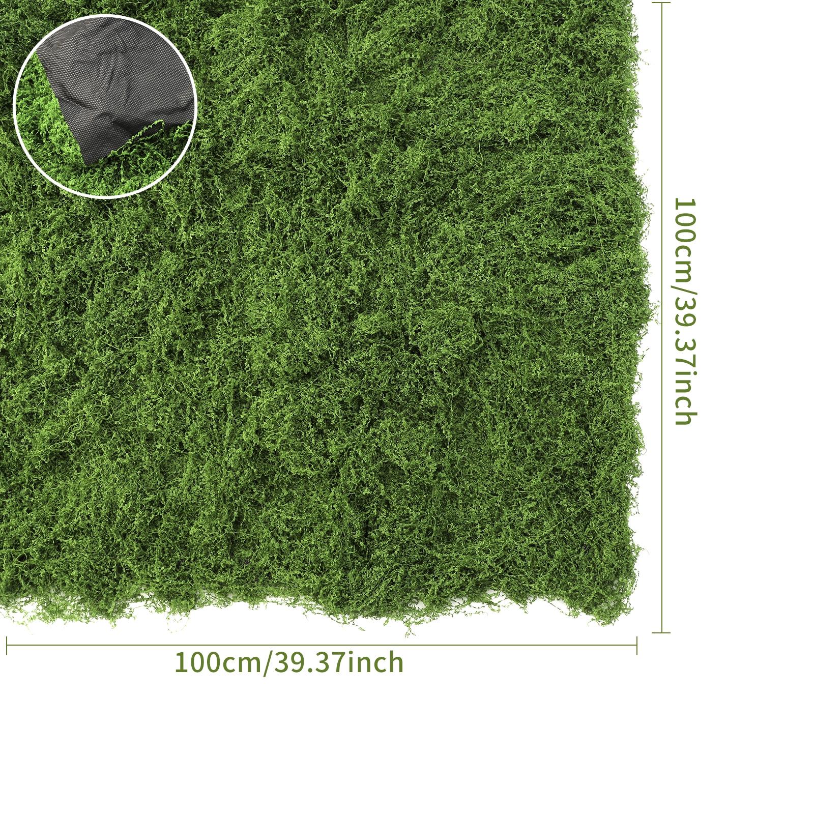 39.37-inch Artificial Moss Mat, Artificial Faux Greenery for Wall & Table Decor, Sustainable Nylon Material, Christmas Festival Decoration, Micro Landscape Making