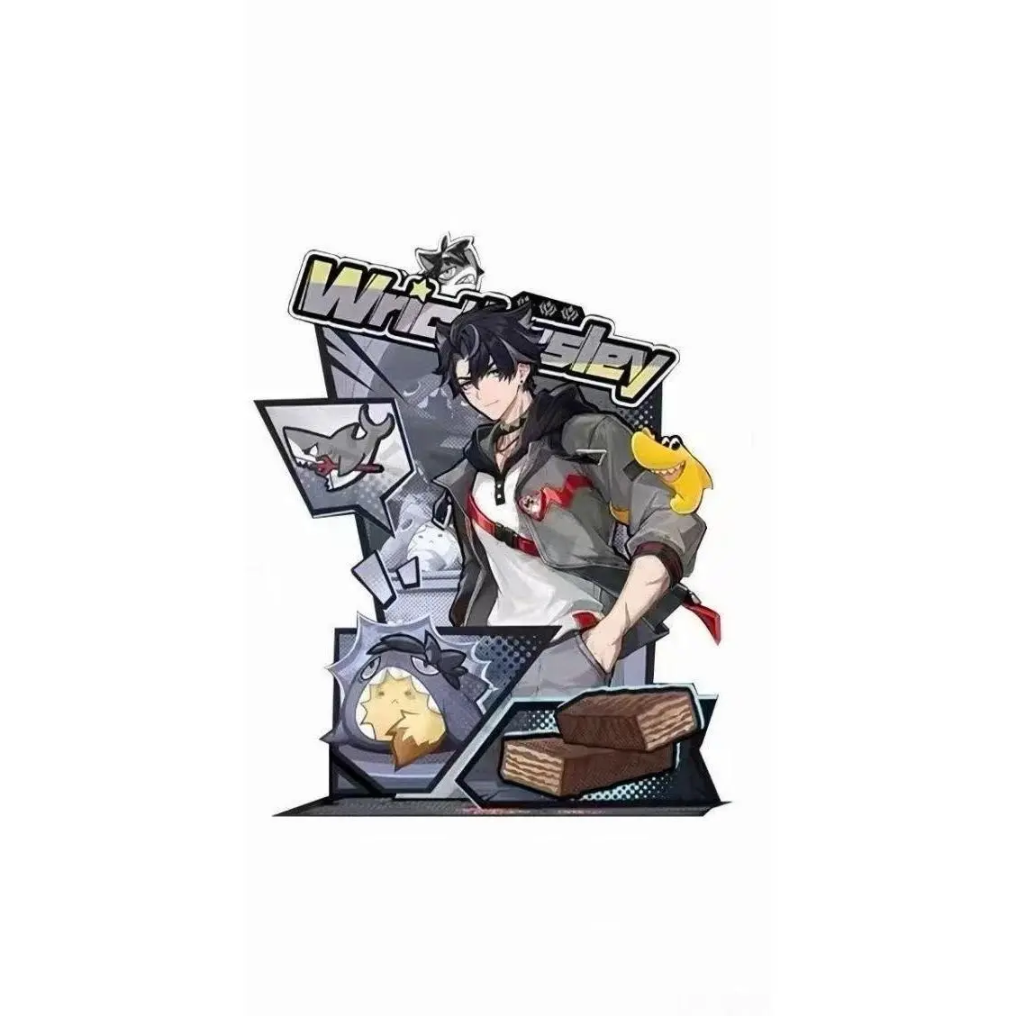 Popular Game Impact Wriothesley Klee Cosplay Acrylic Figure Stand Model Badge Brooch Desktop Ornaments Collectible New Gift