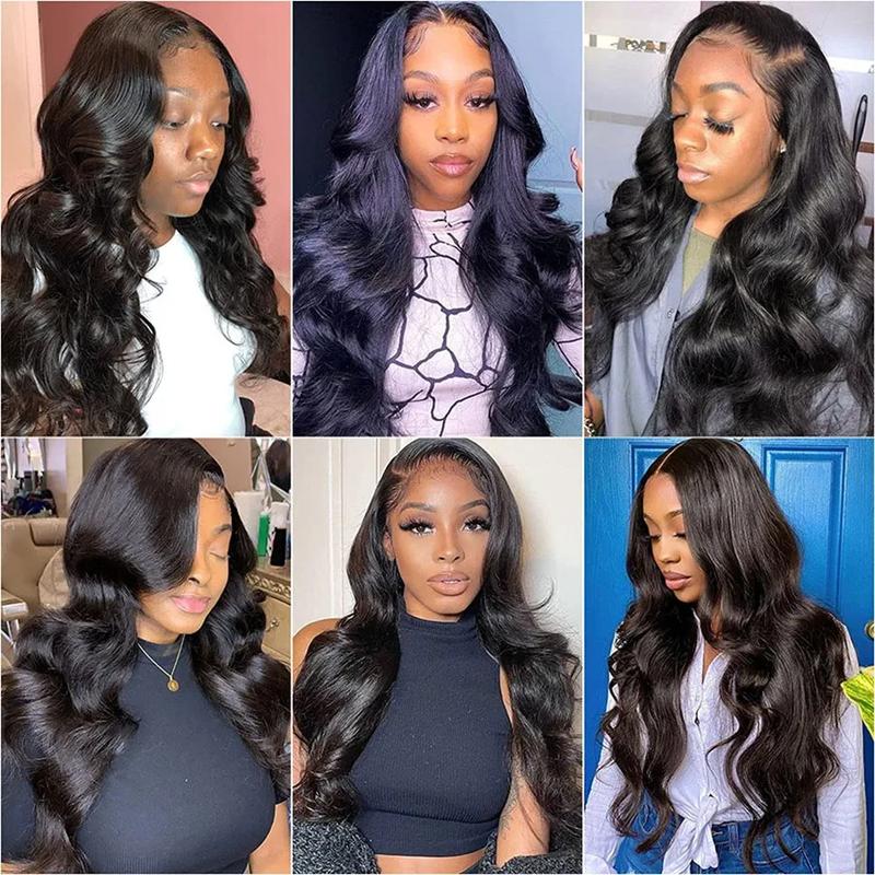13x6 Lace Front Wigs Human Hair For Women 28 30 Inch Body Wave wigs Pre Plucked Brazilian 13x6 HD Transparent Lace Frontal Wigs Human Hair 180%