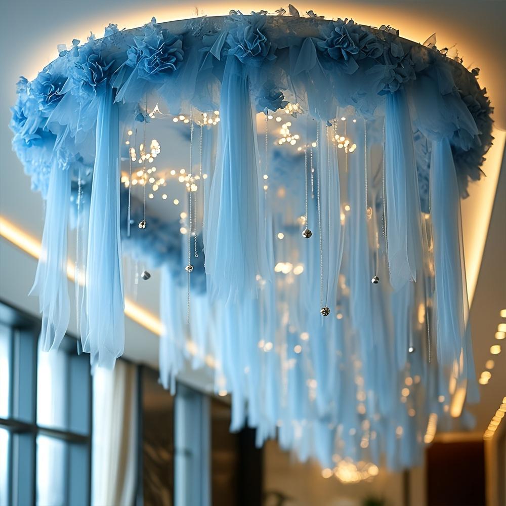 One piece of romantic wedding tulle fabric, specially designed for large wedding scenes, with a soft and dreamy texture. Suitable for wedding arch decorations, ceremony backdrops, banquet decorations, tent decorations, etc.