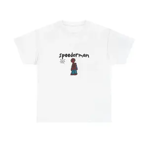 SpooderMan Tee Graphic T Shirt Unisex Heavy Cotton Tee Comic Book Hero Shirt Superhero Fan Gift 100 Percent Cotton Breathable Soft Funny Meme Design For Men Women For Him Her Gift