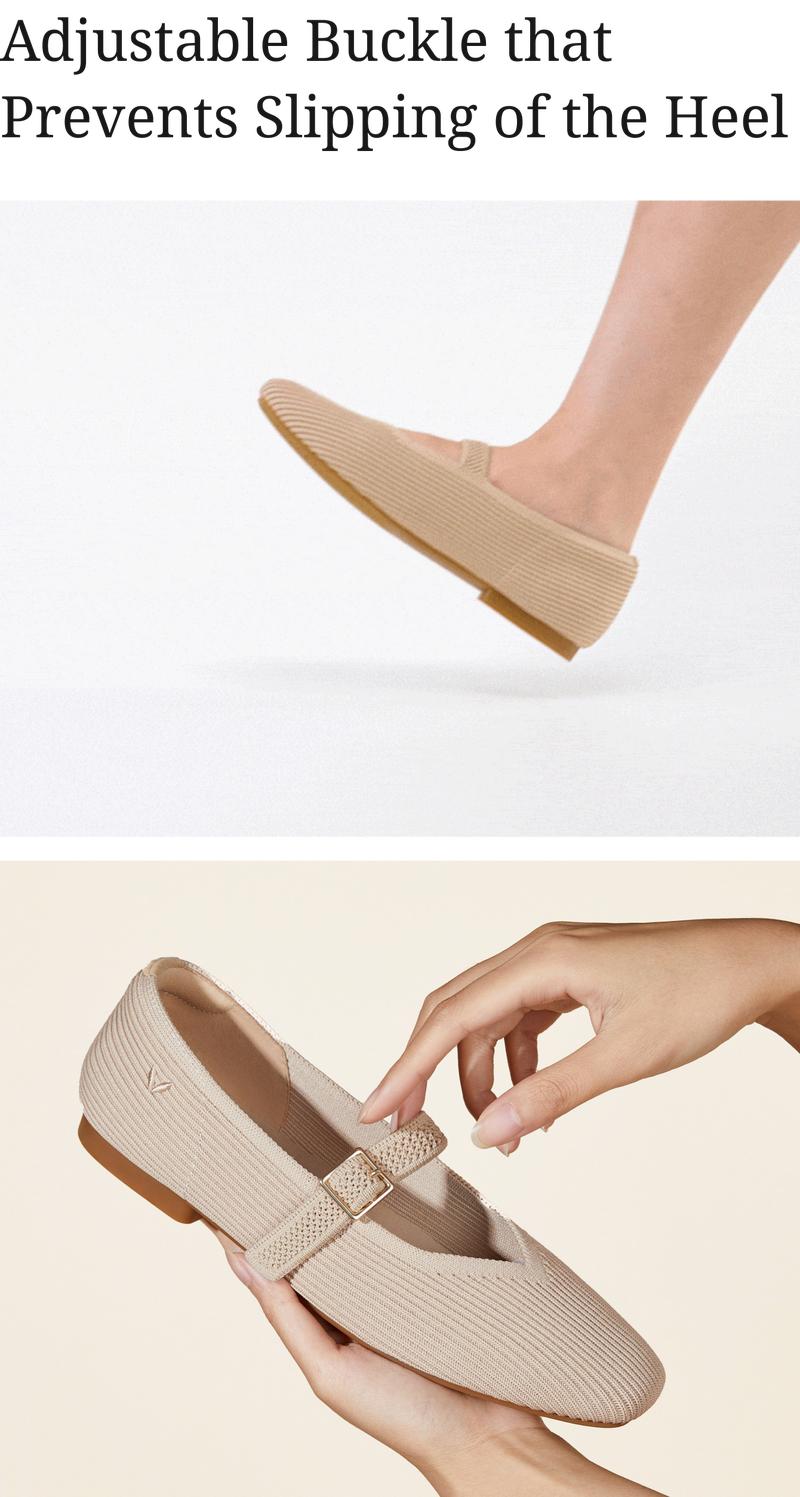 VIVAIA Women's Square-Toe Knit Mary Janes Ballet Flats,Adjustable Strap With Herbal Arch Support Insole,Machine Washable / Blister-Free Heel / Foldable & Lightweight Retro Chic (Margot Mary Janes) Free Shoe Charm Designated Color Until Sold Out Randomly VIVAIA Women's Square-Toe Knit Mary Janes Ballet Flats,Adjustable Strap With Herbal Arch Support Insole,Machine Washable / Blister-Free Heel / Foldable & Lightweight Retro Chic (Margot Mary Janes) Free Shoe Charm Designated Color Until Sold Out Randomly