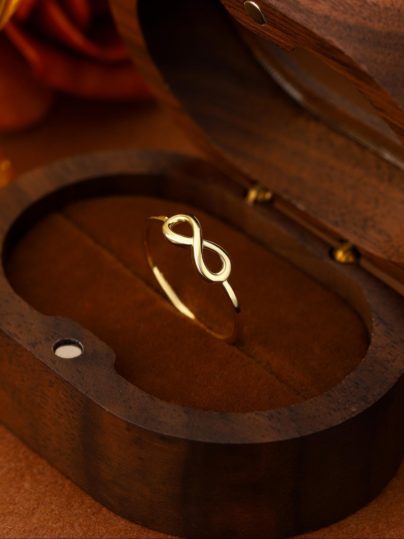 925 Sterling Silver Infinity Symbol Ring, Eternal Love Minimalist Luxury Style, Perfect Gift for Girlfriend Best Friend Lover