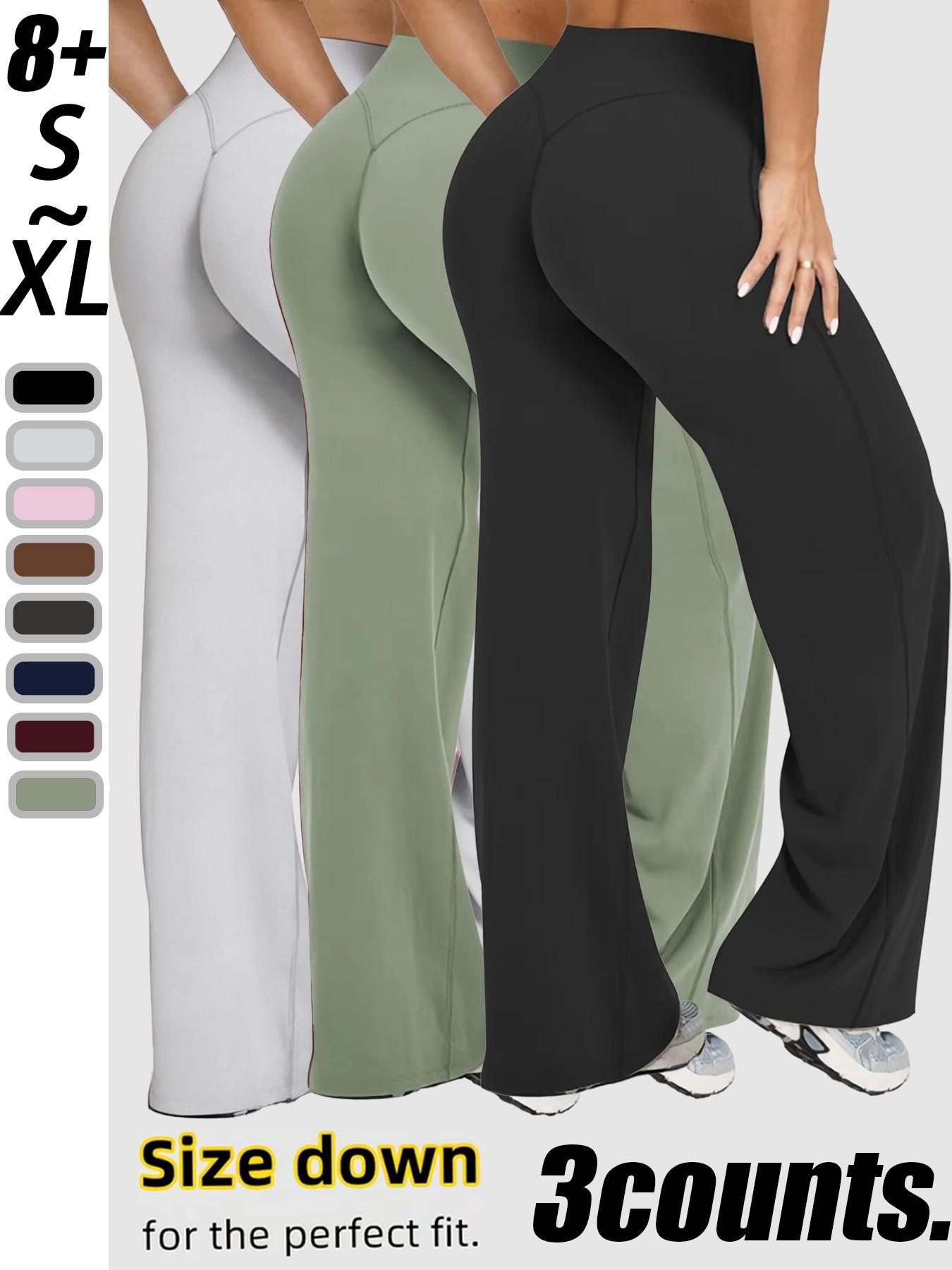 High Waist Sporty Yoga Pants, Fitted Plain Design, Comfortable Workout Apparel, Ideal for Outdoor Activities, All-Season Wear, Fitness Bottoms