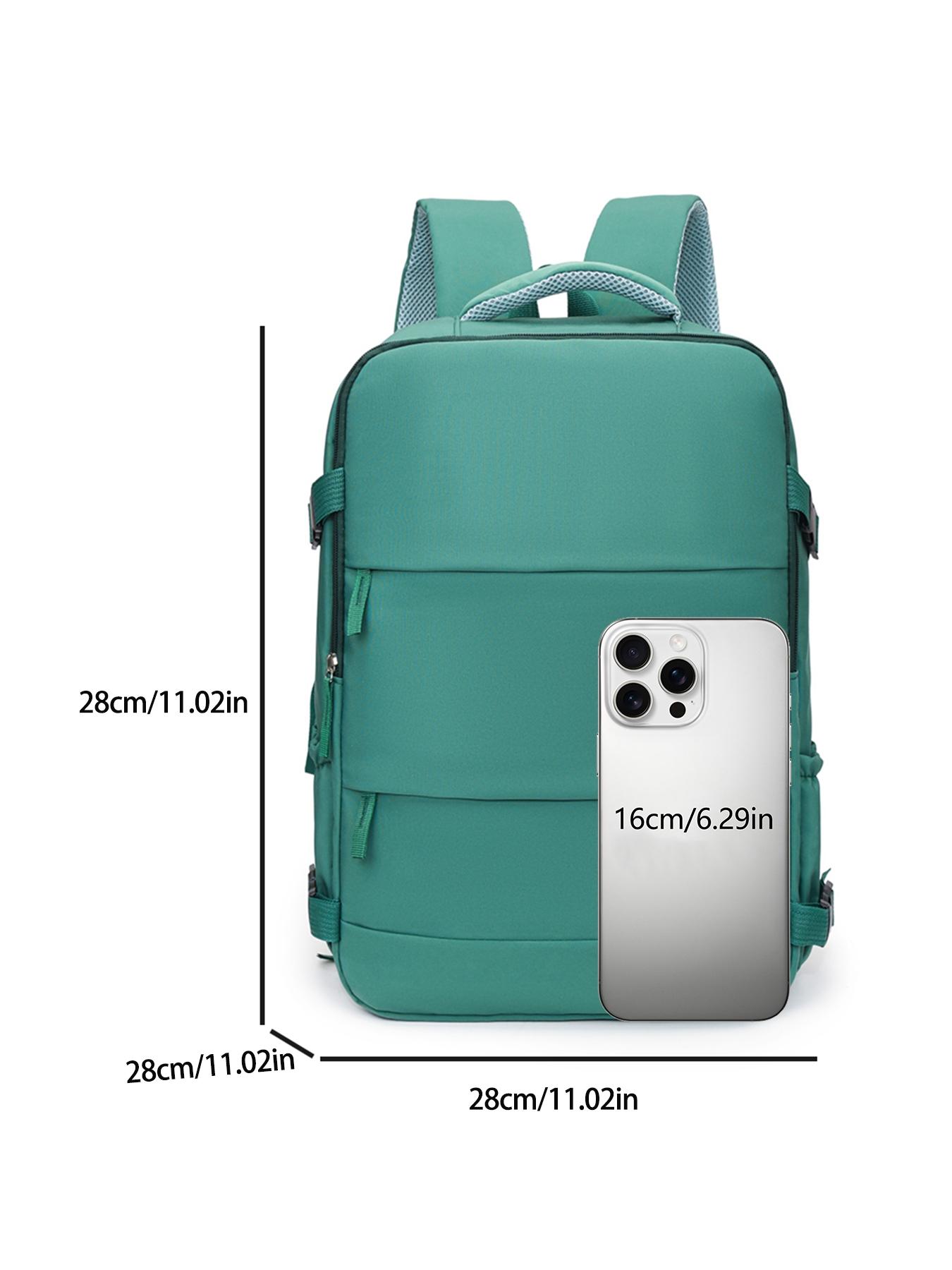 Simple commuting backpack, Casual Travel Backpack, Traveler Essentials Backpack, solid color multi compartment bag, large capacity computer bag, with side pockets, suitable for traveling and working