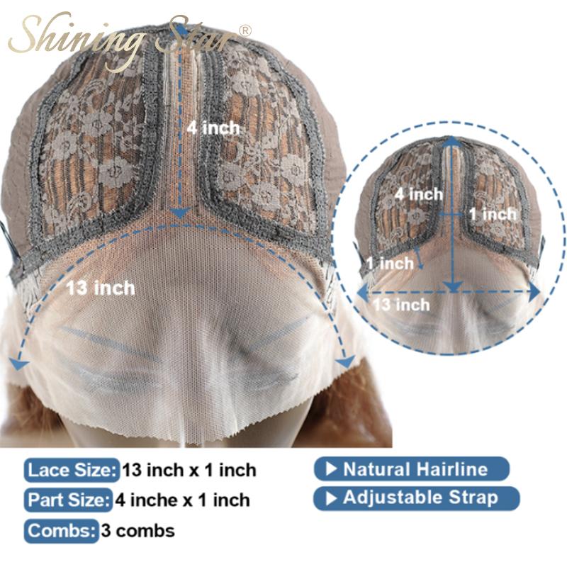 ShiningStar Red Body Wave 13X1 HD Transparent Lace Front Human Hair Wigs for Women Colored Brazilian Deep Part Wig 28INCH