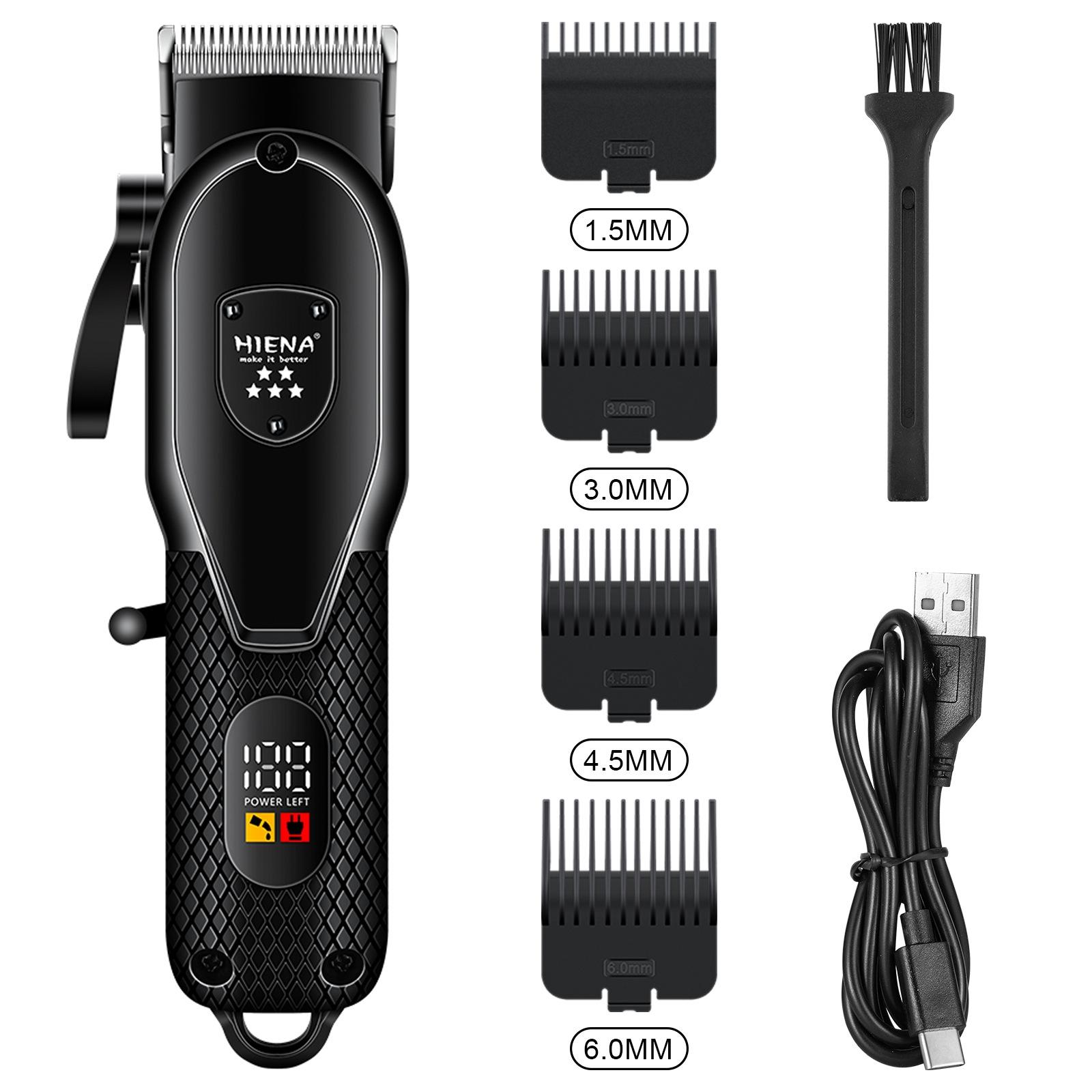 5-piece men's professional hair clipper suit, professional men's haircut suit, long hair trimmer, Cordless hair clipper, wireless USB charging hair clipper, the ideal choice to meet your nursing needs.