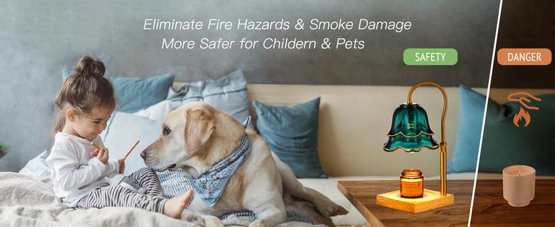 Flower Candle Warmer Lamp with Timer : With 2 Bulbs, Table Lamp Height Adjustable, Home Bedroom Decor, House Warming Gift, Birthday Gift, Gift for Women, Mother's Day Gifts Decoration Items Ornaments, Valentine's Day gift