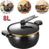 Large Capacity Stockpot with Twist Lock Handle for Quick Cooking, Non-Stick 8.45QT Multi-Purpose Cooking Pot, Multifunctional Soup Pot ,home essentials