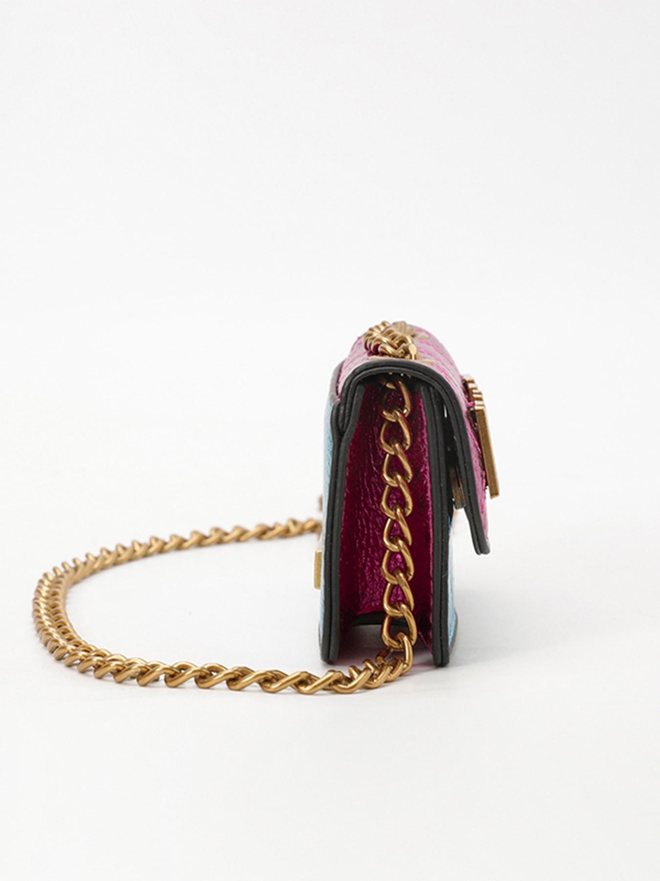 Mini Crossbody Chain Bag with Magnetic Letter Pouch, Elegant Chain Shoulder Strap, Multiple Colors Available, Fashion Casual Style, All Seasons Use, Fashionable Crossbody Bag