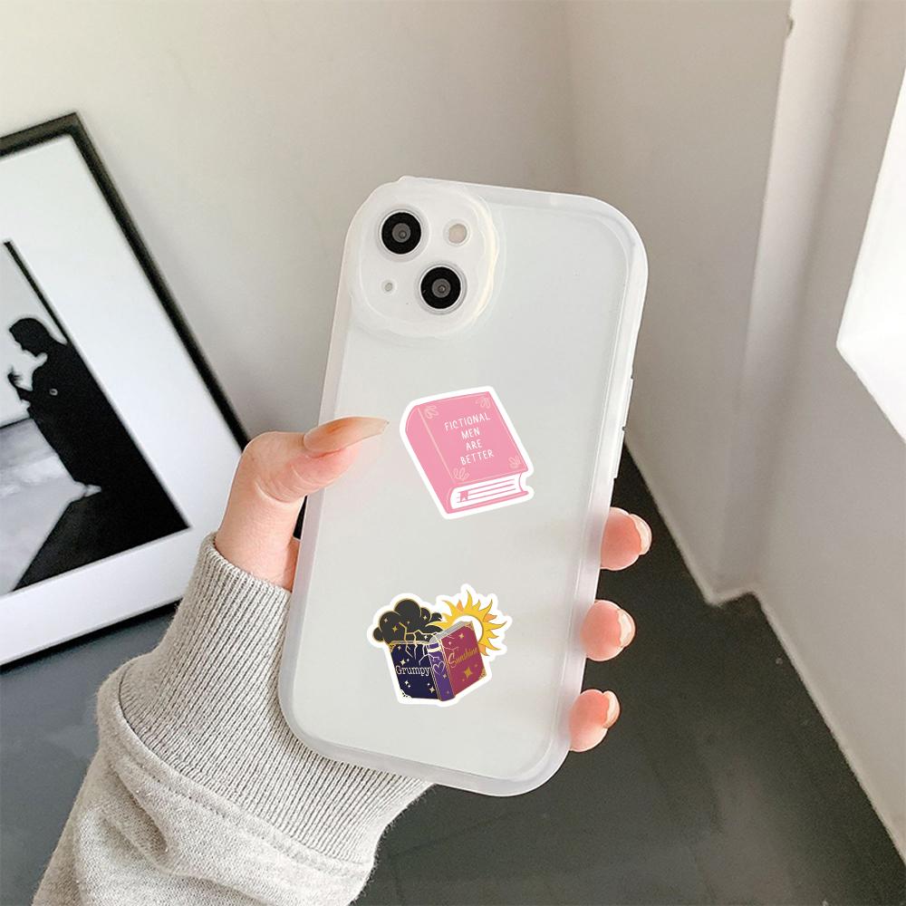 50 Sheets Reading Theme PVC Waterproof Stickers, Car Water Bottle Luggage Phone Laptop Decals, Durable and Easy to Apply