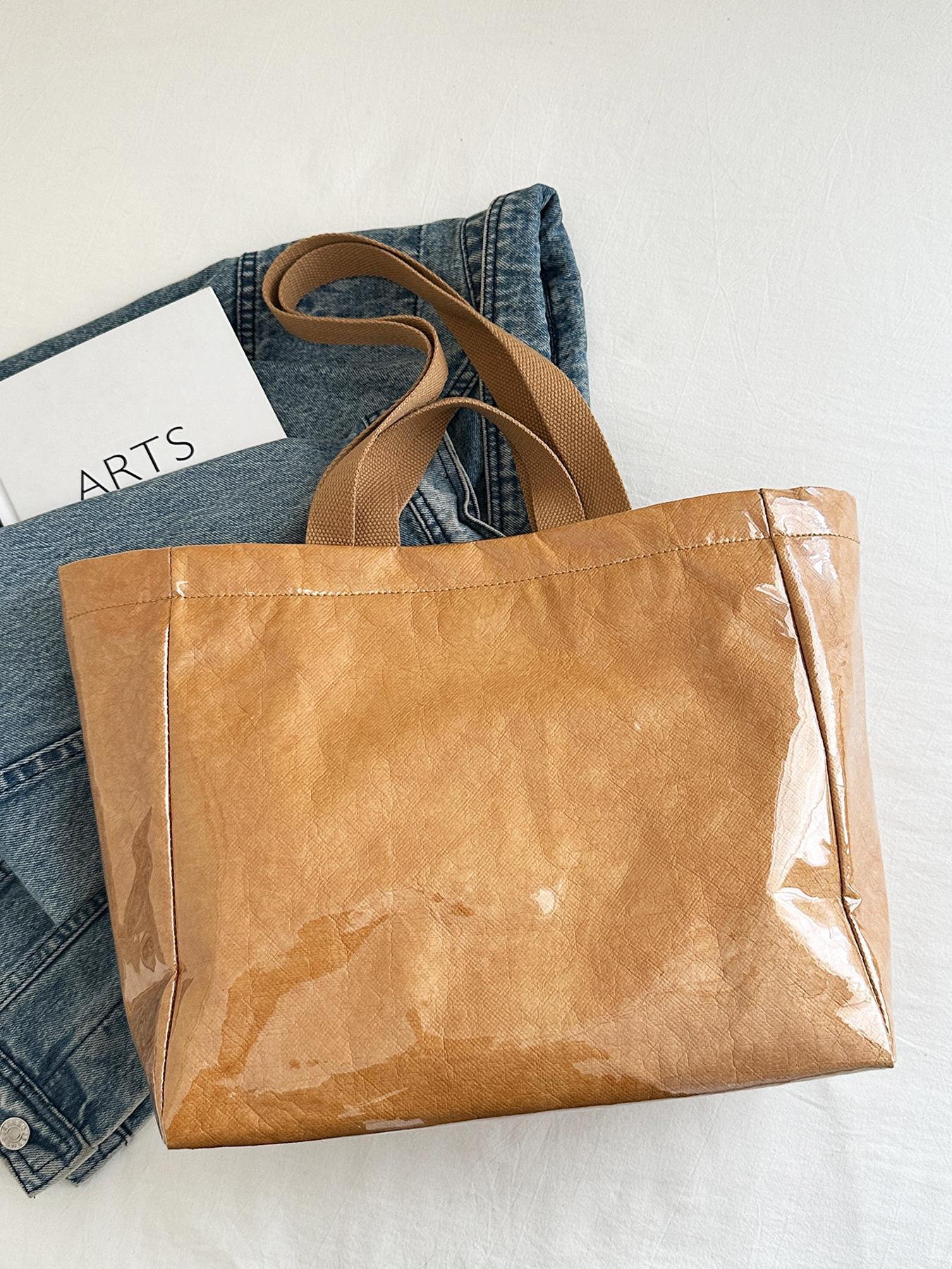 26 Valentine's Day Gift Letter Print Large Capacity Tote Bag, Commuter Shoulder Bag, Trendy Versatile Handbag, Shopping Bag, Fashionable Women's Big Bag