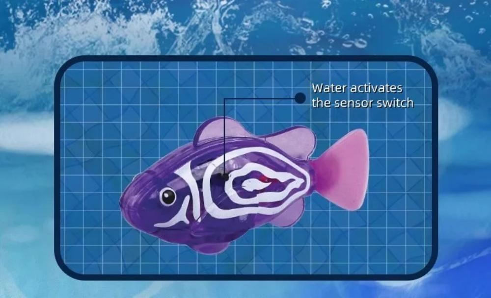 Baby bath light-up sensor electric small fish playing in water pet fish swimming fish can swim realistic clownfish toy