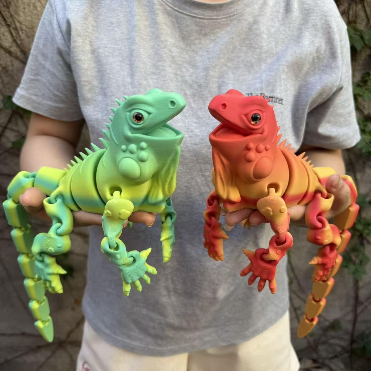 3D Printed Lizard Figurine with Realistic Eyes, Home Decor, Collectible Room Decor, Moving Joints, Perfect Christmas Gift, Party Decoration, Birthday Present #TOP PICKS