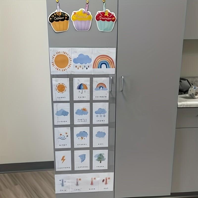 10 Cartoon Weather Recognition Cards, English Learning Tool for Kindergarten/family, Fun Weather Word Flashcards, Creative Early Education Gift