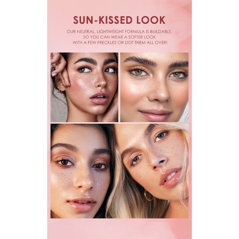 PAGE VINE Natural Freckle Pen Double Head Eyeliner Long Lasting Easy Coloring Makeup Freckle Eyeliner