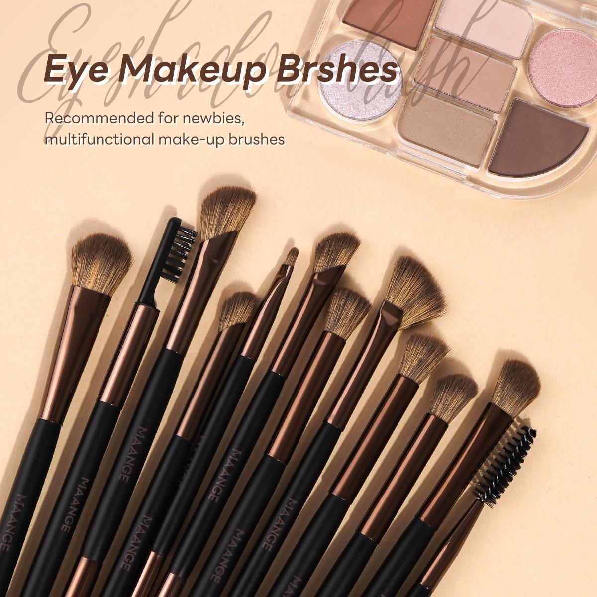 Maange 18-Piece Makeup Tool Set, Includes 17 Brushes + Brush Holder, Foundation Brush, Blush Brush, Powder Brush, Highlighter Brush, Eyeshadow Brush, Mascara Brush