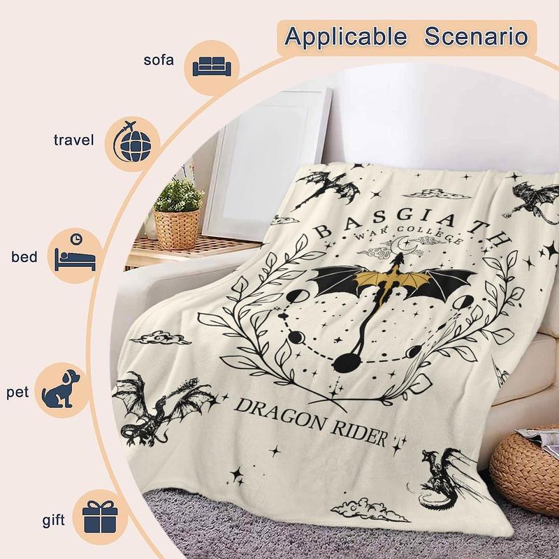 Dragon Pattern Blanket, 1 Count SoftComfortable Throw Blanket, Bedroom BeddingBlankets, Warm Napping Blanket for Home OfficeTravel Camping throw blanket comfortable flannel