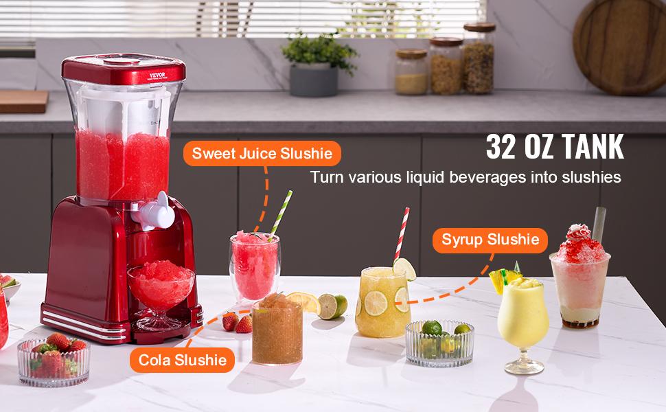 VEVOR Slushy Machine for Home, 32oz Tank Home-use Margarita Machine, Smoothie Frozen Drink Maker with Food-grade Materials, Slushie Machine for Home DIY, Kids' Parties, Red VEVOR Slushy Machine for Home, 32oz Tank Home-use Margarita Machine, Smoothie Frozen Drink Maker with Food-grade Materials, Slushie Machine for Home DIY, Kids' Parties, Red