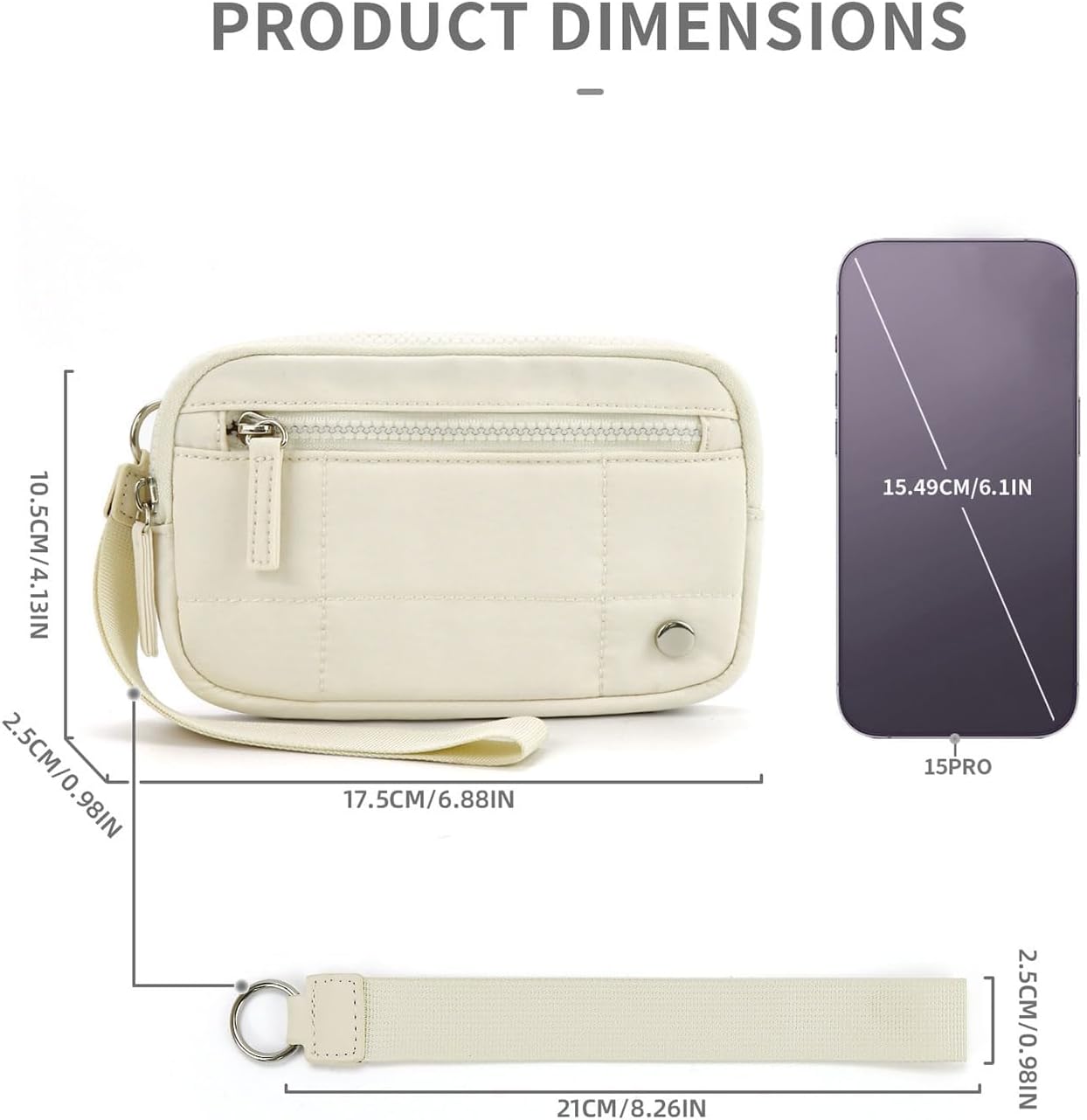 Wristlet Wallet 2nd Gen Women's Waterproof Nylon Key chain Wallet wallet bag Wristlet Wallets for Women Nylon Quilted Wallet with 3 Zipper Purse for Travel Credit Card Holder Phone Organizer large The Iris' Wallet