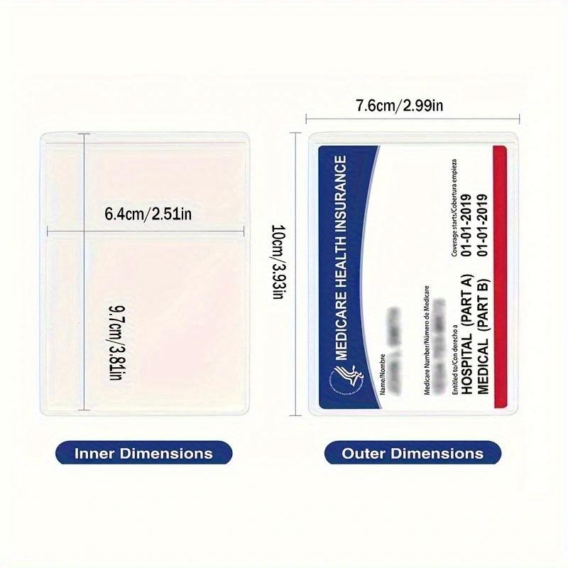 10/20pcs Classic PVC Waterproof Card Protector Cases, Soft Transparent Storage Bags, Ideal for Social Security/medical Insurance/credit Cards