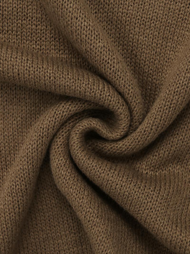 Women's Autumn Winter Knit Set, Casual Loose Fit Long Sleeve Top and Skirt Two-Piece, Romantic Date, Natural Waist