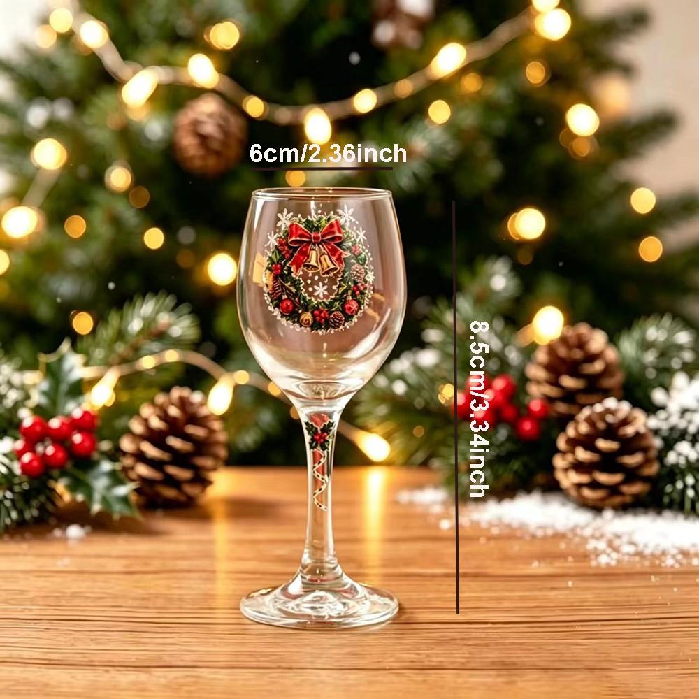Creative Christmas Glass Art Tall Cup, Luxurious Holiday Glassware, Unique Winter Snowflake Design, Festive Table Decor, Elegant Gift Idea