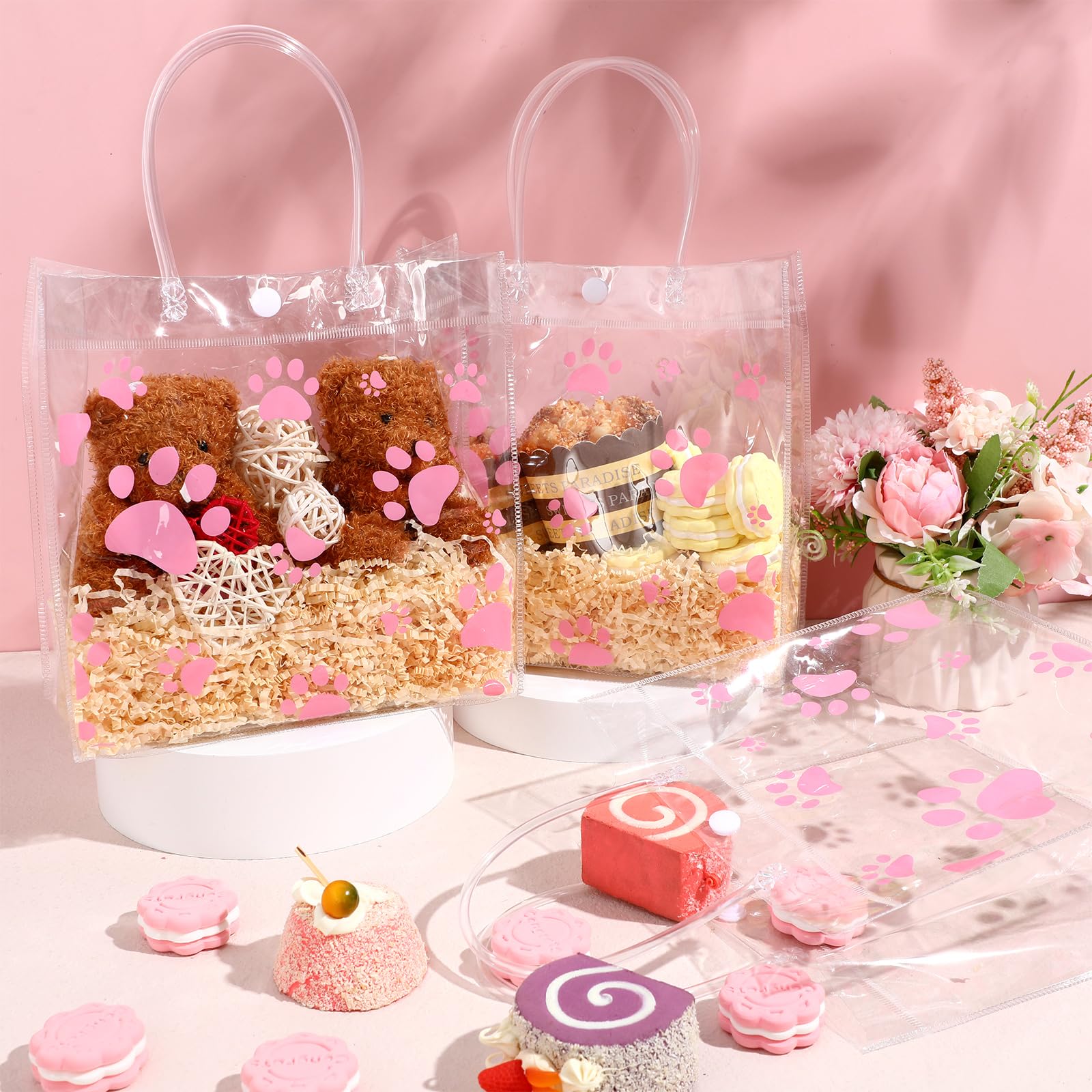 20/24 Pcs Mini Valentine Clear Goodie Bags Heart PVC Gift Bags with Handle Heart Love Dog Paw Pattern Tote Bag Reusable Plastic Wrapping Bags Transparent Bag for Daily Use Puppy Pet Treat Party Birthday Galentine Wedding Party,7.87 x 7.87 x 3.15 inche 20/24 Pcs Mini Valentine Clear Goodie Bags Heart PVC Gift Bags with Handle Heart Love Dog Paw Pattern Tote Bag Reusable Plastic Wrapping Bags Transparent Bag for Daily Use Puppy Pet Treat Party Birthday Galentine Wedding Party,7.87 x 7.87 x 3.15 inche