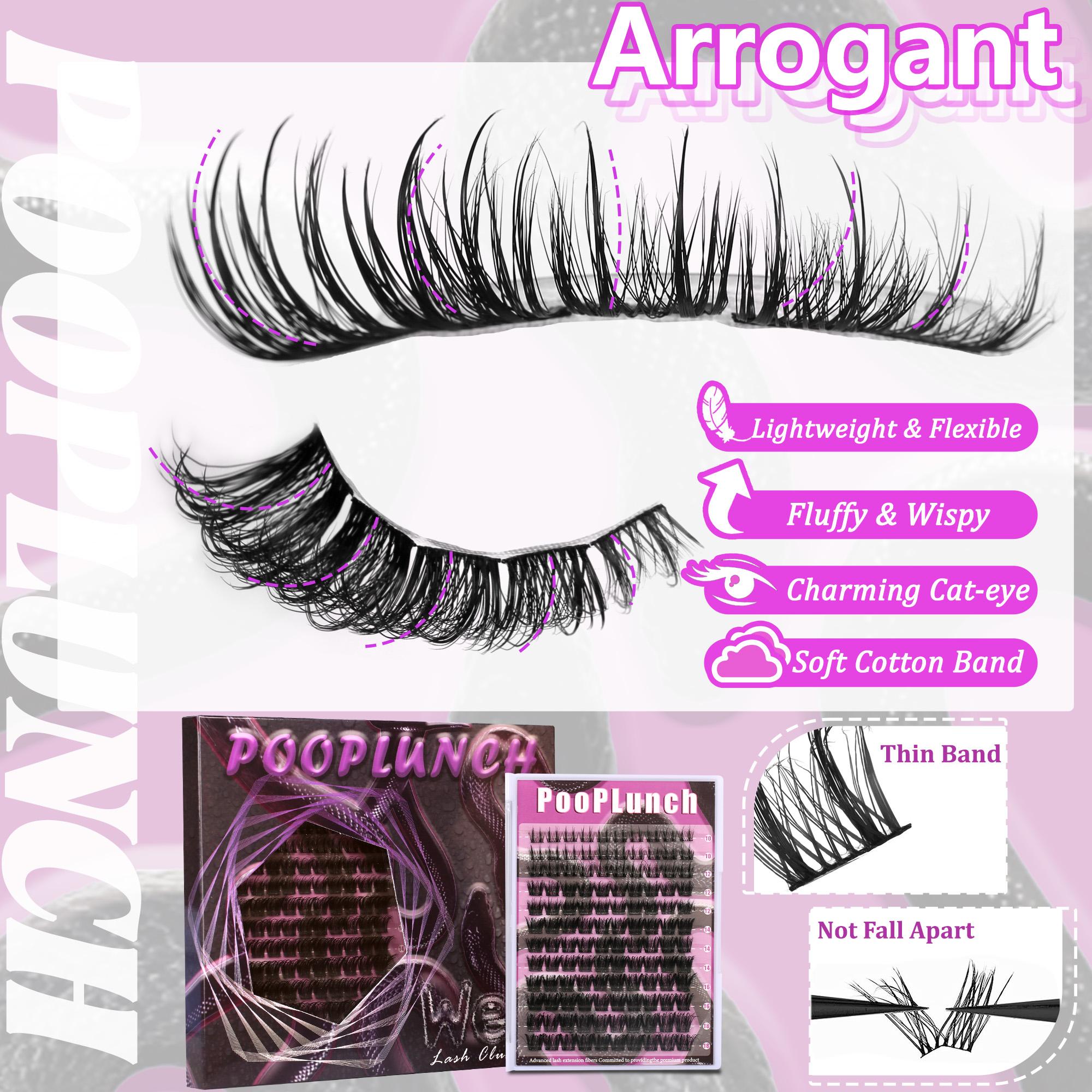 Lashes map for clusters  Kit Spiky Wet Eyelashes Extension Kit , 10-18mm Individual Lashes Kit with Lash Bond and Seal Makeup