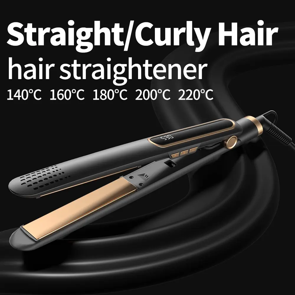 Professional Ceramic Glaze Hair Straightener, 1.35-Inch Panel, Heats Up in 10 Seconds, 10 Temperature Settings, Suitable for All Hairstyles