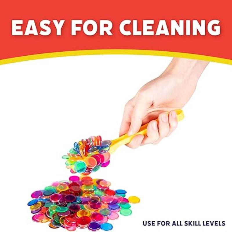 Complete Bingo Set with 6 Magnetic Rods and 600 Metal Edge Disks, Multiplayer Game for Family Night, Easy Pickup After Game