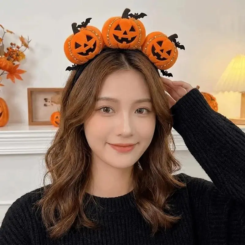 Funny Pumpkin Halloween Headband, Cute Halloween Hair Accessory & Costume Headwear for Women, Girls & Teens, Festive Party Headpiece for Costume Parties, Trick-or-Treating & Halloween Events