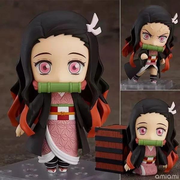 Q Version Clay Figure Demon Slayer Anime Peripheral, Tanjiro Nezuko Inosuke Action Figures Model, Collectible Toy for Fans