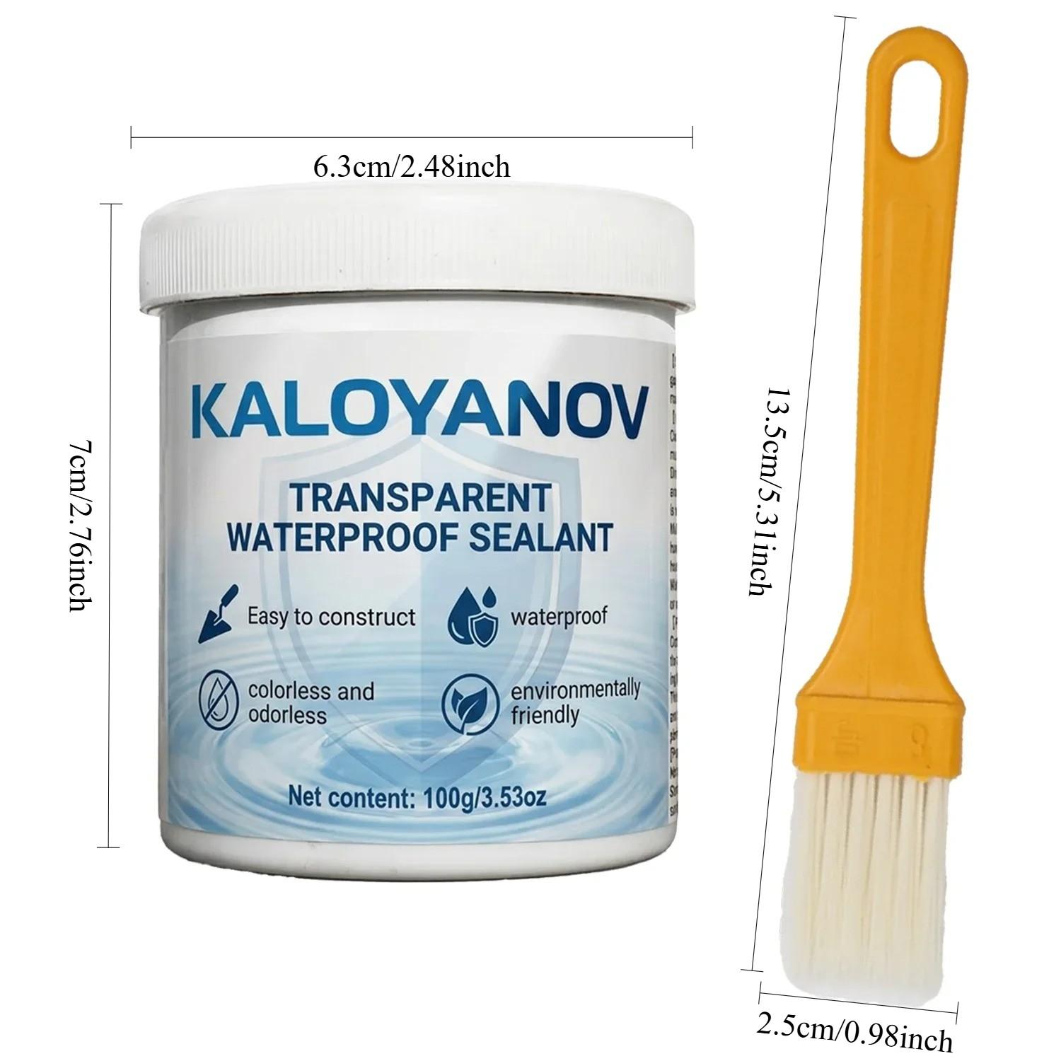 500g Transparent Waterproof Sealant Anti-Leakage Glue with Brush for Bathroom Roof Window Wall Tile Repair Coating Agent