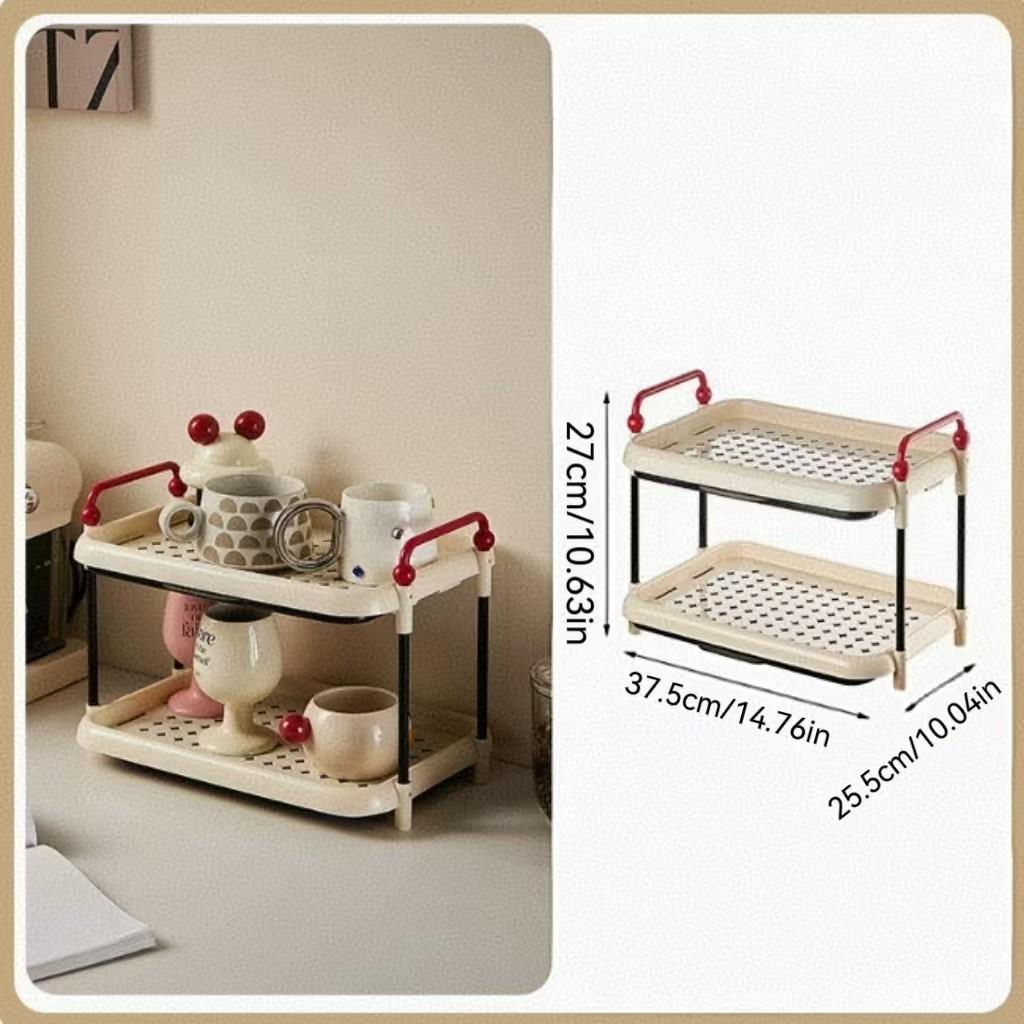 High Aesthetic Desktop Organizer, Multi-Layer Coffee Cup Holder, Kitchen & Living Room Storage Rack, Practical Drainage Shelf, Versatile Standing Shelf