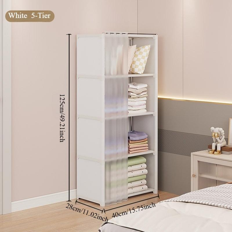 Dustproof Portable Closet, Easy Assembly Clothes Storage Organizer, Multi-layer Wardrobe for Bedroom