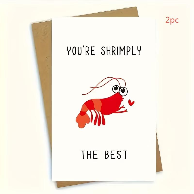 Charming Lobster Greeting Card with Envelope, Perfect for Birthdays and Special Occasions, Fun Gift for All Ages